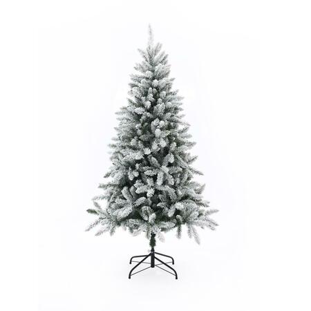 UTENSILIO 6 ft. Artificial Flocked Full Fir Christmas Tree UT3278896